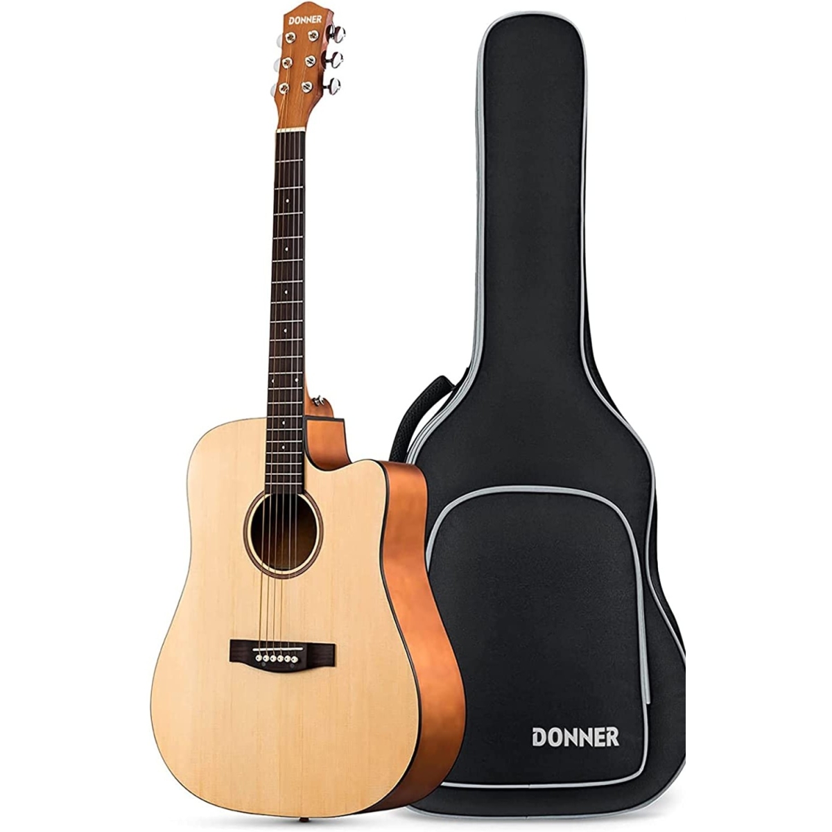 Donner DAD-140C Dreadnought Akustik Gitar Paketi (Natural)