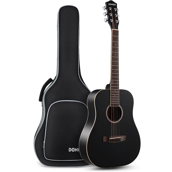 DONNER DAT-110D DREADNOUGHT TRAVEL AKUSTİK GİTAR (Siyah)